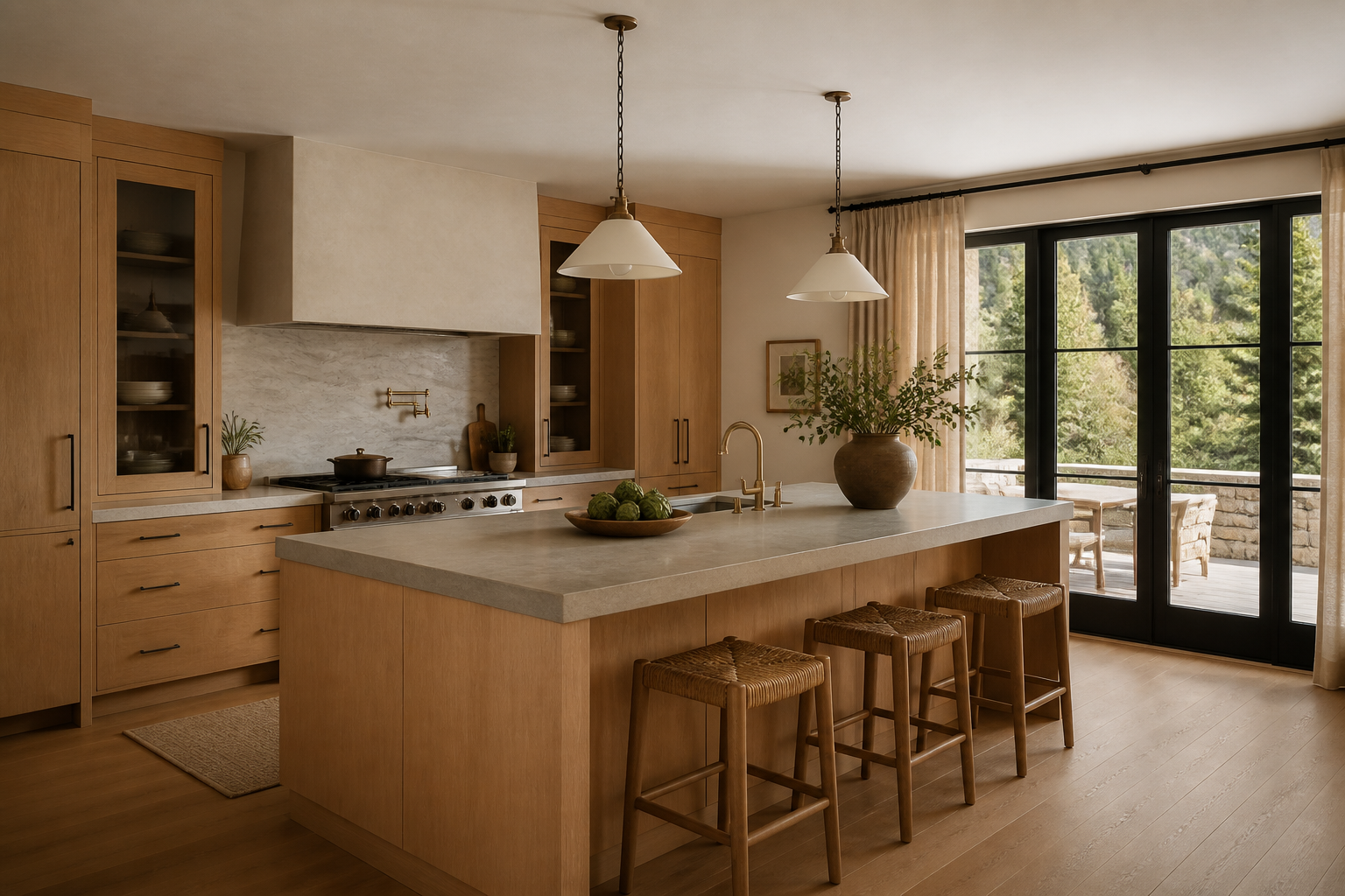 Warm white oak kitchen remodel